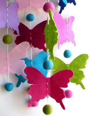 Felt Butterfly Mobile