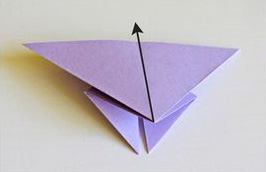Langkah 7 origami kupu-kupu