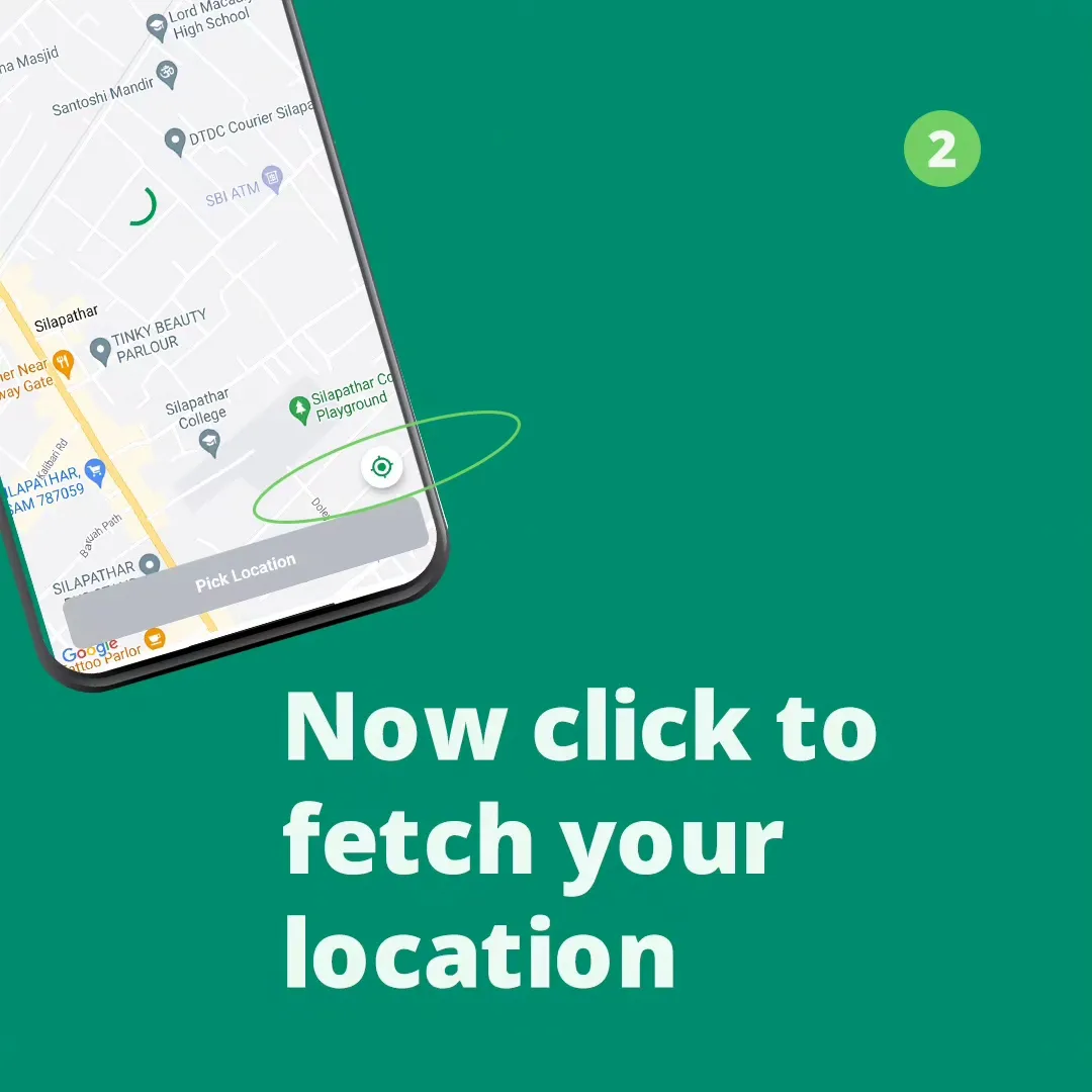 Now click to fetch your location - Zappwala, Food Delivery