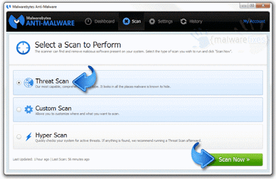 Malwarebytes scan