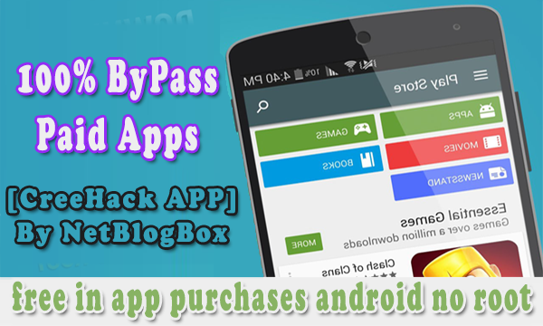 Free in app purchases android No Root Required [creehack]