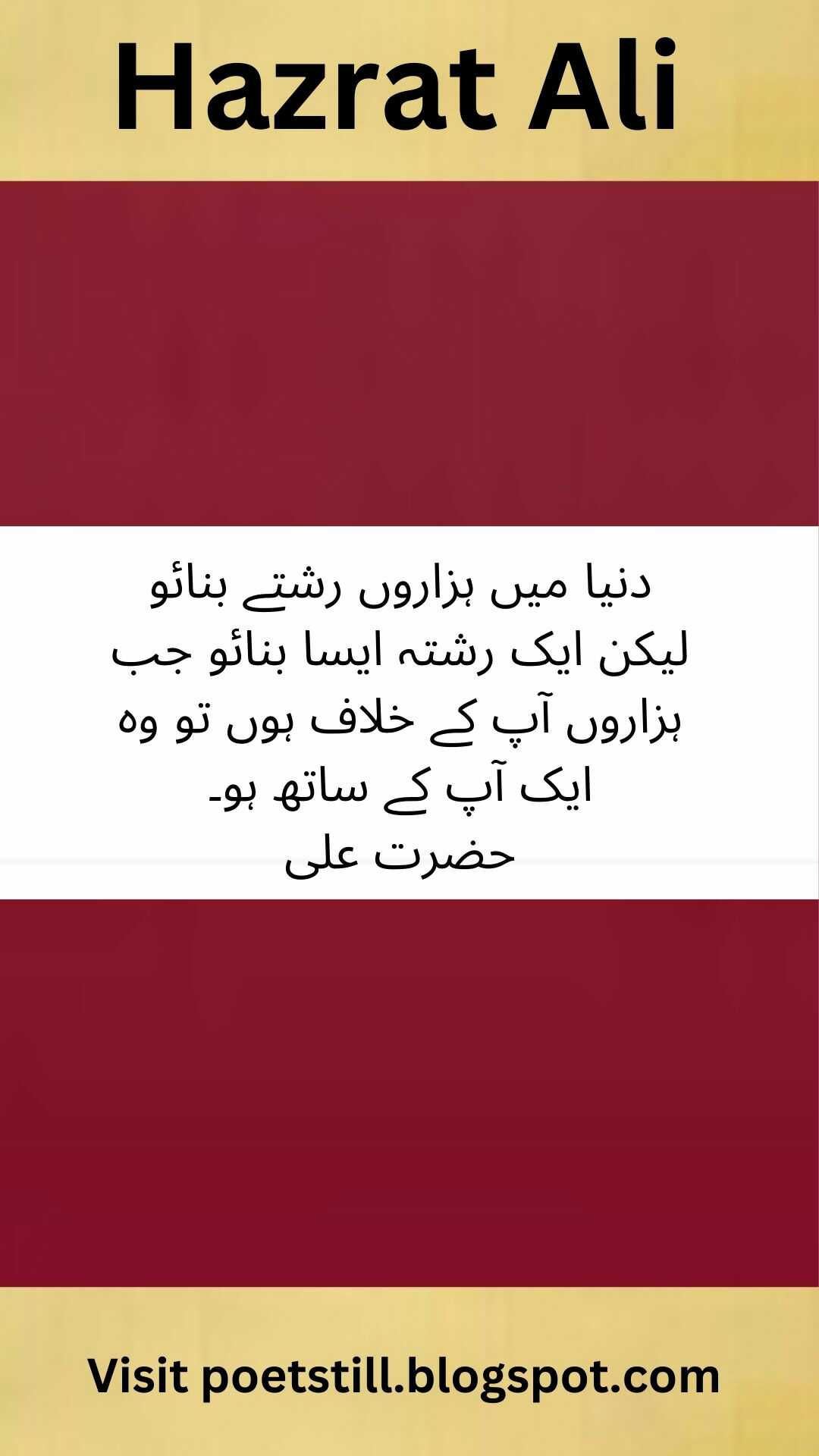 Hazrat Ali Meaningful Quotes in Urdu With Images