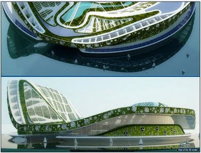 Beautiful DUBAI Lilypad Floating City