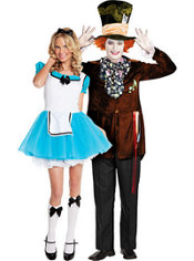 Alice and Mad Hatter costumes