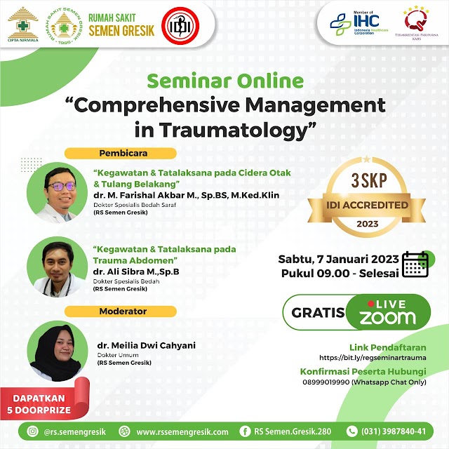 (GRATIS 3 SKP IDI) Seminar Online "Comprehensive Management in Traumatology"