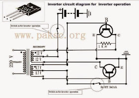 Inverter circuit diagram for Inverter operation :
