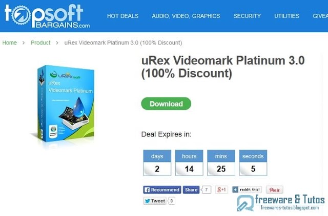 Offre promotionnelle : uRex Videomark Platinum gratuit (pendant 3 jours) !