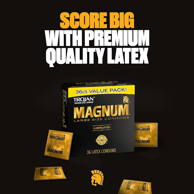 TROJAN Magnum Large Condoms - 36-Pack for Ultimate Comfort and Pleasure!