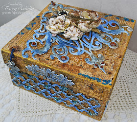 Mixed Media Blessings Box, Tracey Sabella, Leaky Shed Studio, Lindy's Stamp Gang, Prima, Helmar, Petaloo