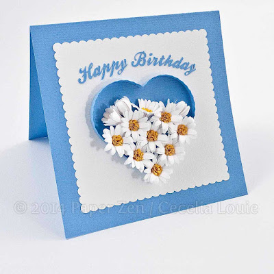 Quilling Fringed Flowers with Sculpted Petals