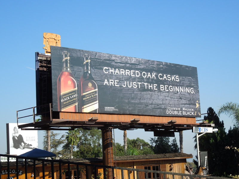 Charred Oak Johnnie Walker Double Black billboard