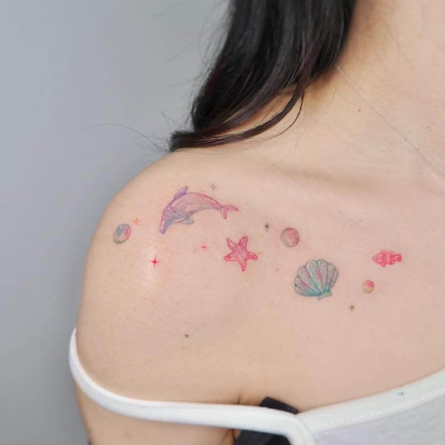 40 ideias incríveis de tatuagens de estrela do mar para mulheres