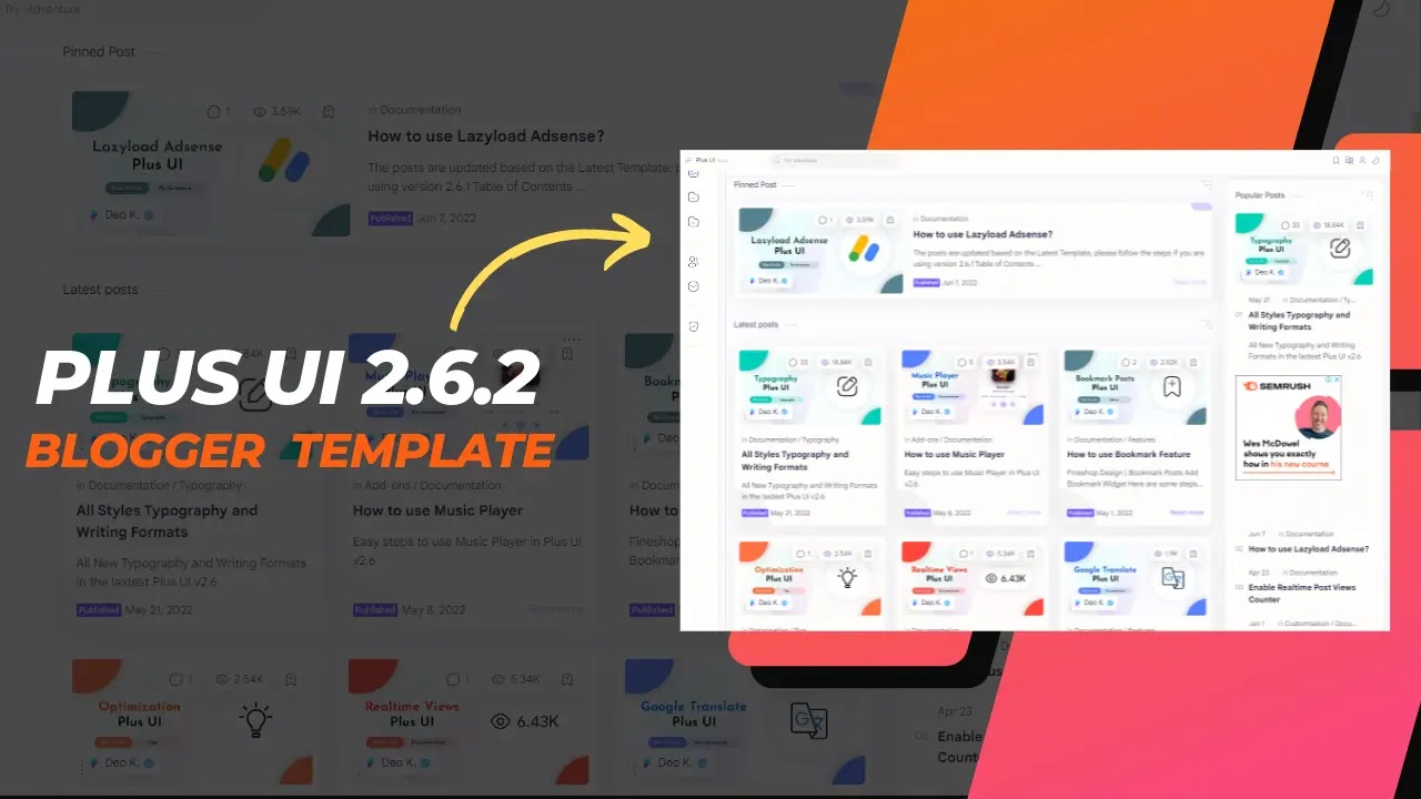 Plus Ui 2.6.2 Blogger Premium Template