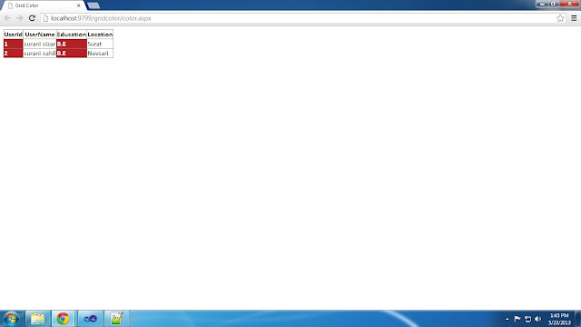 How To Change Grid view Column Row Color Dynamically Based on Condition in C# And VB Asp.net