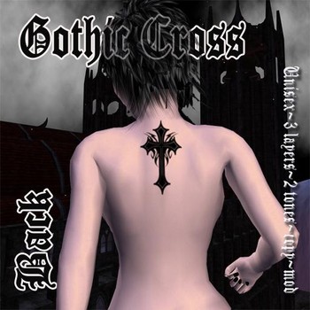 cross tattoo with wings. Gothic Cross Tattoo