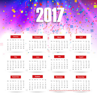 Happy New Year 2017 Calendar Party Time