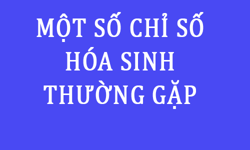 một số chỉ số hóa sinh thường gặp trong lâm sàng pdf