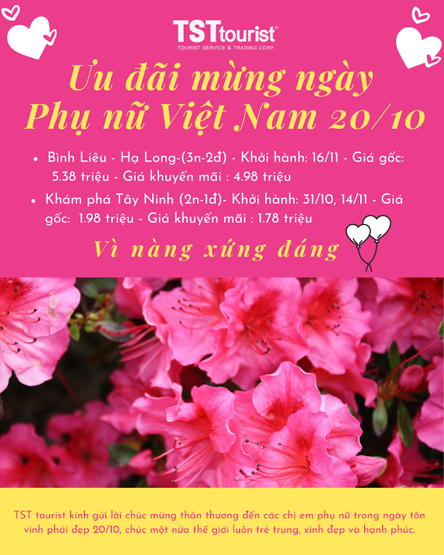 Ưu đãi mừng ngày phụ nữ Việt Nam 20/10