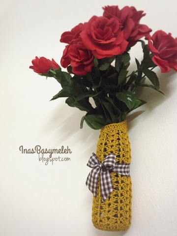 DIY Vas Bunga  Rajut Motif  Kerang Shell Crochet Vase 