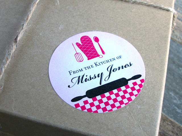 custom hot pink kitchen labels