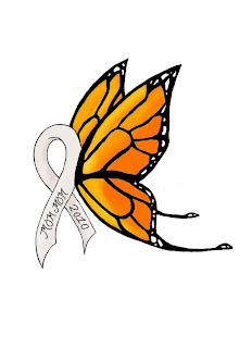 Leukemia Ribbon Butterfly Tattoo