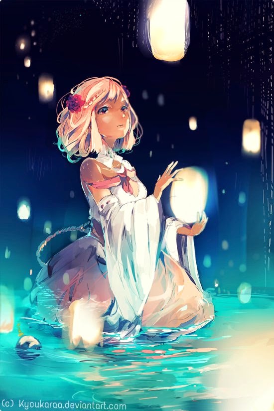 KyouKaraa deviantart ilustrações pinturas digitais estilo anime mulheres kawaii