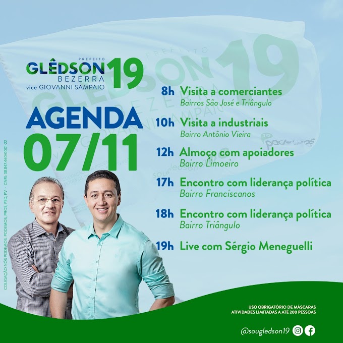 Agenda dos candidatos a prefeito do Crato, Juazeiro do Norte e Barbalha