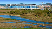 El estadio visto desde el nuevo cauce