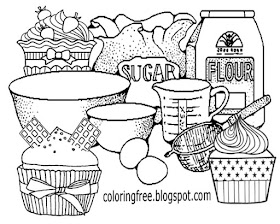 How to make nice cupcake coloring drawing for teen girls clipart home cooking equipment cake mixture
