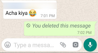 whatsapp message delete