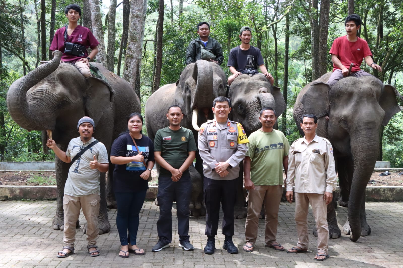 Kapolres Simalungun Pantau Taman Wisata Aek Nauli Elephant Conservtion Camp 
