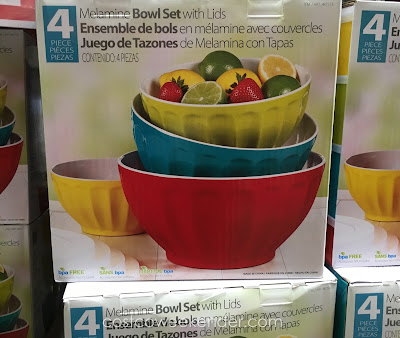 4-Piece Melamine Mixing Bowl Set - perfect for leftovers or food prep