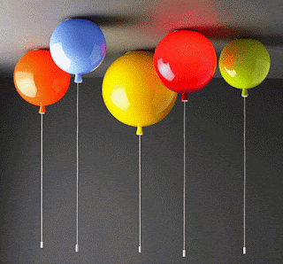 Model Lampu Tidur Anak Unik Bentuk Balon Terbang