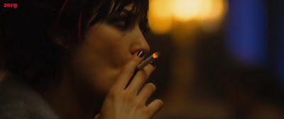 Video of Olga Kurylenko smoking in movie Hitman