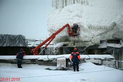 Central hidroeléctrica Sayano–Shúshenskaya congelada Rusia Russia Frozen Explosion Power Plant