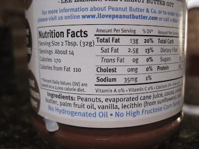 Dark Chocolate - Peanut Butter Nutrition Facts