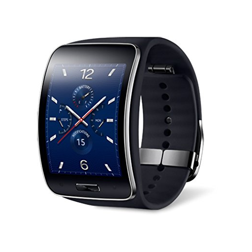 Samsung Galaxy Gear S R750W Smart Watch w/ Curved Super AMOLED Display (Black) - International Version No Warranty - image