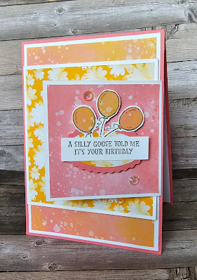 Silly Goose stampin up fun fold belated birthday card