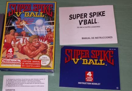 Foto del juego Super Spike V'Ball con instrucciones españolizado