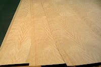 Close Up of Three Sheets Heavy Figure 4x8 Ropey Cherry Veneer