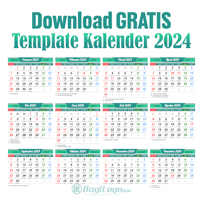 Template Kalender 2024 lengkap vector cdr