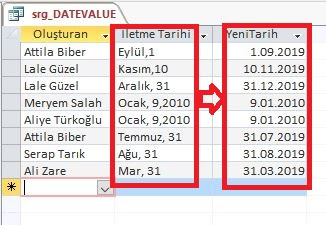 DateValue Fonksiyonu