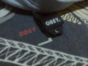 Obey shirt (SOLD). brand Obey. saiz L. made in usa. barang x lusuh lagi