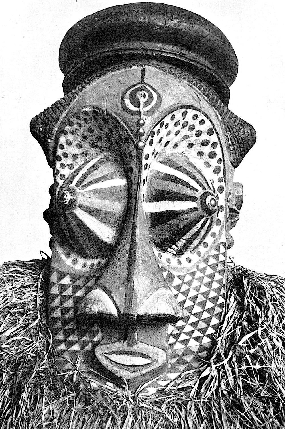 a primitive ceremonial mask photograph