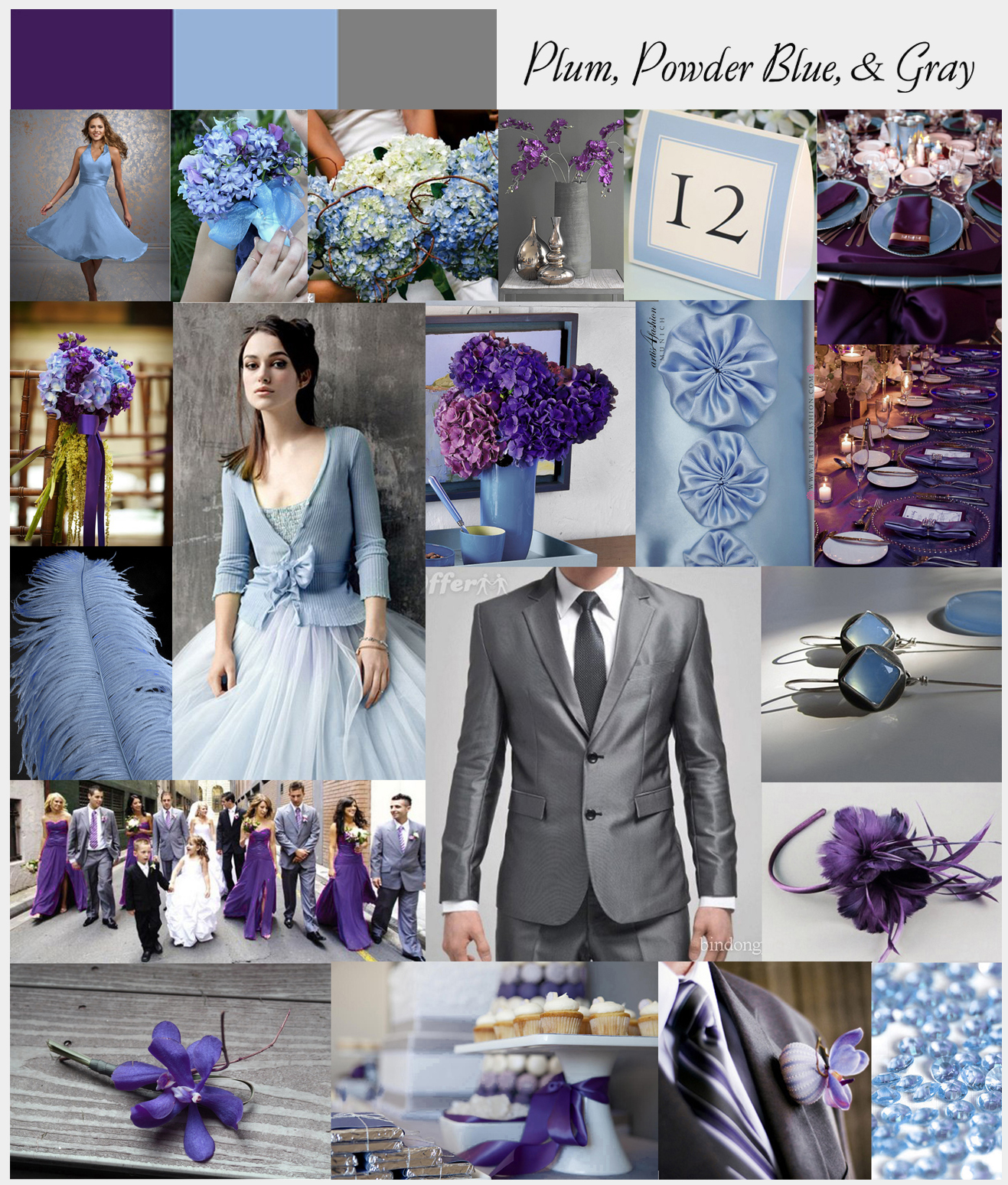 plum and blue wedding colors navy