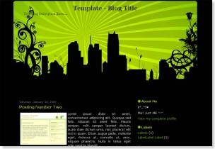 blooming city blogspot template, blogger templates