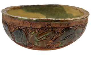 Carved Bowl by Florida Old River Run Pottery