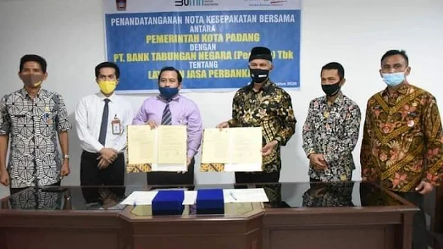Pemko Padang Jalin Kerjasama dengan BTN Tentang Jasa Layanan Perbankan.