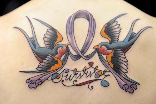 Cancer Ribbon Tattoos