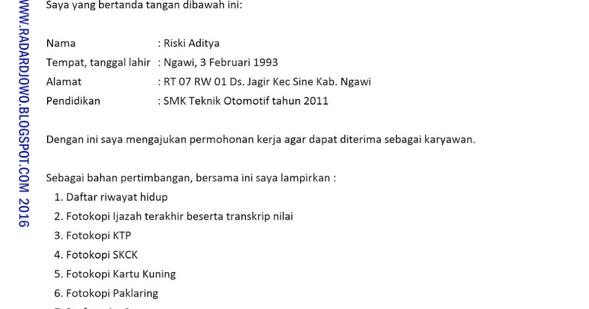 Contoh Surat Lamaran Magang Di Rumah Sakit - Syd Thomposon 